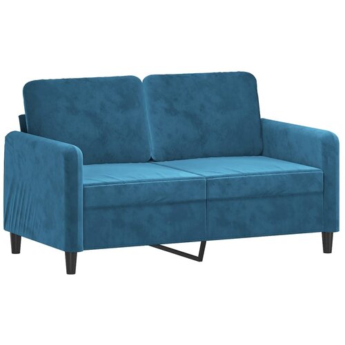 VidaXL Kavč dvosed moder 120 cm žamet, (20957554) Slike