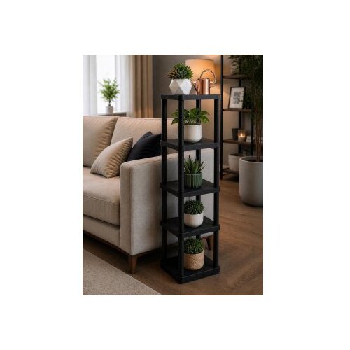 Hanah home Vi&amp;scaron;enamenska polica Sakura 5 Black Slike