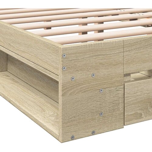 VidaXL okvir za krevet s ladicama boja hrasta 160x200 cm drveni Slike