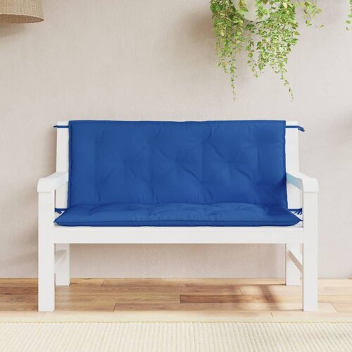 vidaXL Blazina za vrtno klop 2 kosa modra 120x50x7cm oxford tkanina Cene