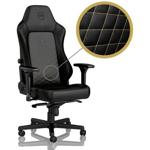  Noblechairs Hero Pu usnjeni stol črno/zlat, (21167602) Cene