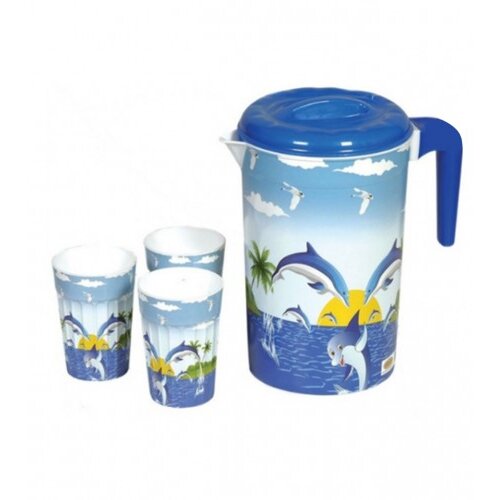 Violet bokal i ča&amp;scaron;e 4/1 PVC set sorto boje 0009 Slike