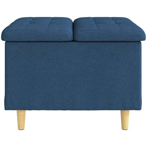  Otoman za pohranu s jastukom Plava 60 x 60 x 45 cm tkanina - Plava 60 cm tkanina Slike