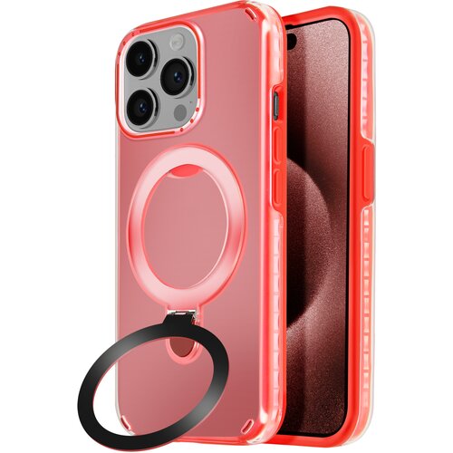 AVIZAR Trdo ohišje MagSafe za iPhone 15 Pro Max z zložljivim stojalom, Rdeča, (5000012220) Cene