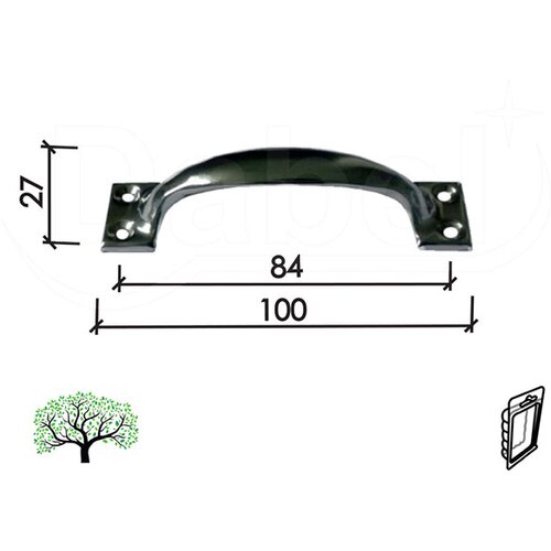 Dabel rukohvat za nameštaj ru5 x100 mm q Cene