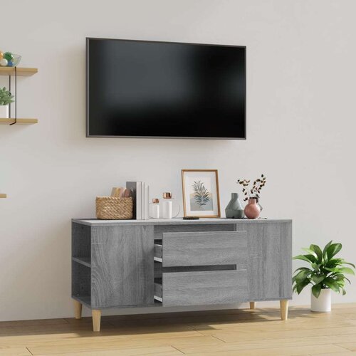 TV ormarić boja sivog sonome 102x44 5x50 cm konstruirano drvo Slike