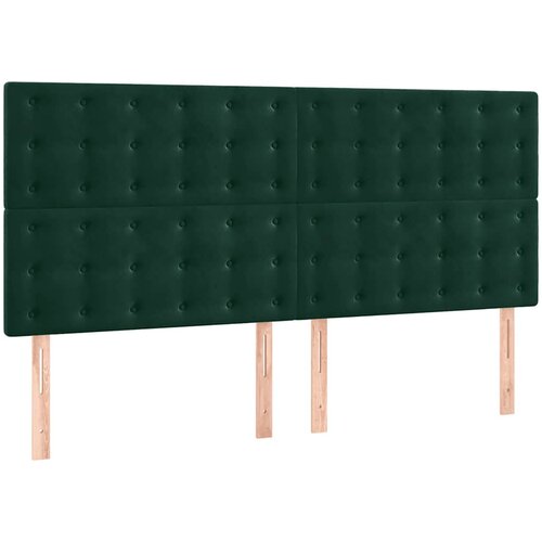  Uzglavlje tamnozeleno 180x5x118/128 cm bar&amp;scaron;unasto Slike