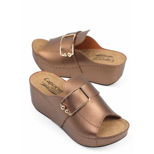 Capone Outfitters Mules - Metallic - Wedge