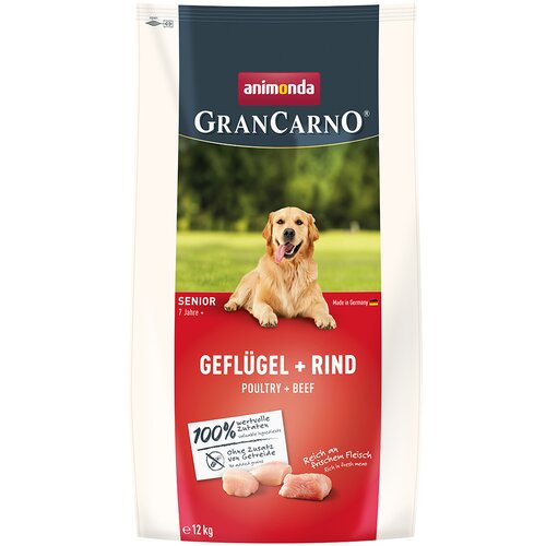  1 + 1 gratis! 2 x animonda GranCarno - Senior perad + govedina 2 x 12 kg Slike