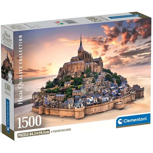 Clementoni Mont Saint-Michel ob sončnem zahodu 1500-delna HQC kompaktna sestavljanka - Cene