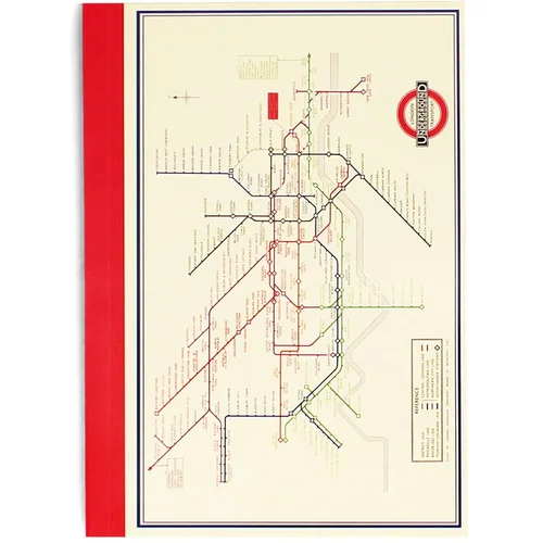 Rex London A6 zvezek 60 str. Heritage Tube Map –