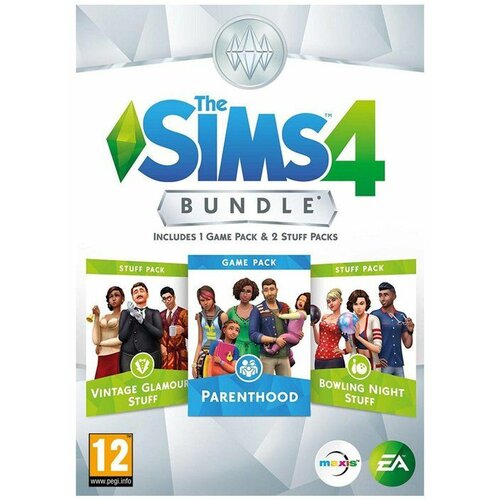 Electronic Arts PC The Sims 4 Bundle Pack 9 Vintage Glamour Stuff + Parenthood + Bowling Night Stuff (Code in a box) igra Slike