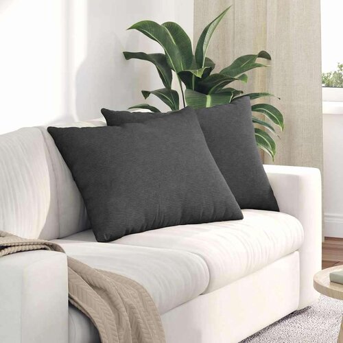 vidaXL Blazine za kavč 2 pcs Temno siva 70 x 50 cm Žametna tkanina Cene