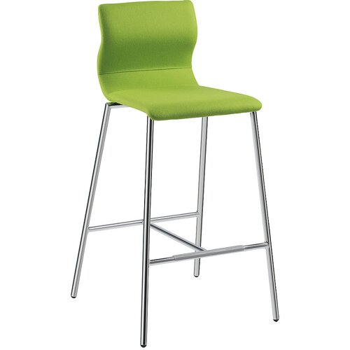  Barski stolček EVORA, oblazinjena izvedba, kromirano ogrodje, svetlo zelene barve Cene