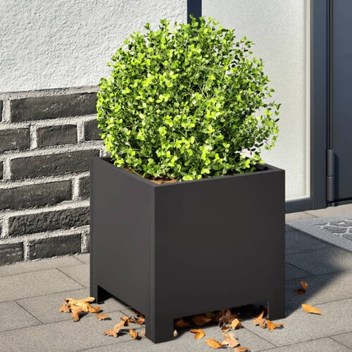 vidaXL Vrtne sadilice 2 kom crne 30x30x30 cm čelične Cijene