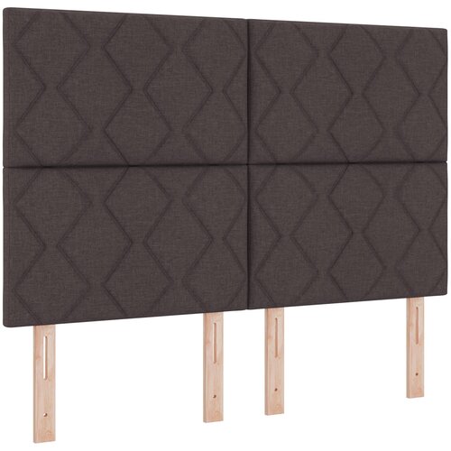 vidaXL Naslon za glavo z dizajnom diamantnih blokov temno rjave barve 140 cm, (22083639) Cene