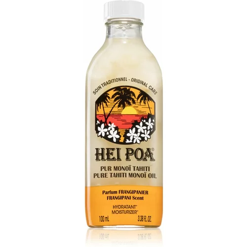 Hei Poa pure Tahiti Monoï Oil Frangipani večnamensko olje za telo in lase 100 ml