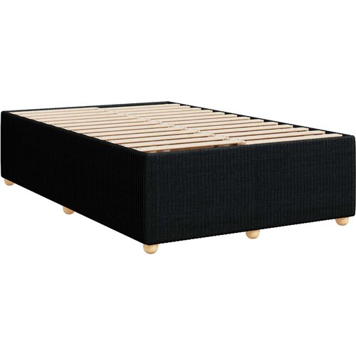  LED okvir za krevet s madracem Crna 120 x 190 cm Tkanina Slike