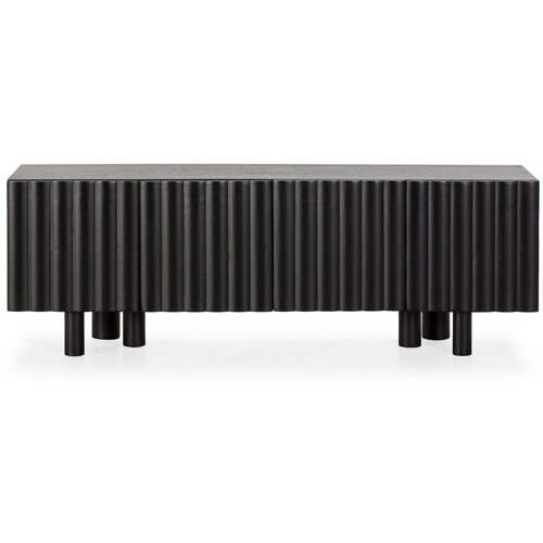 MOME Crna TV komoda od masivnog manga 160x55x40 cm Tamira &amp;ndash; Slike