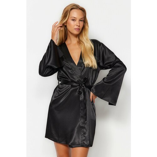 Trendyol Dressing Gown - Black - Midi Slike
