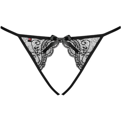 Obsessive miamor - mrežasti, otvoreni ženski donji dio od čipke (crni) - l/xl Slike