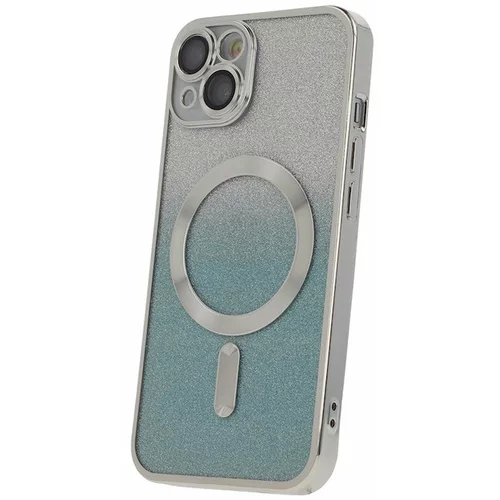 mobiline.si Zaščitni etui Glitter modri MagSafe srebrni rob Apple iPhone 13 Pro (6.1) - prozorni