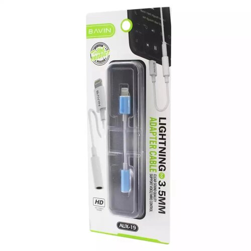 BAVIN adapter AUX-19 lightning na 3.5mm bela Cene