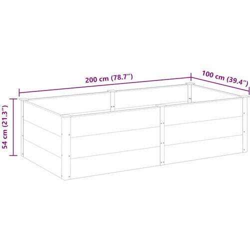  Povi&amp;scaron;ena vrtna gredica 200 x 100 x 54 cm WPC siva Slike