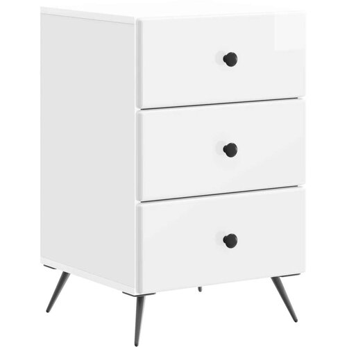  Noćni ormar s ladicama Bijela visokog sjaja 43 x 41 x 66 5 cm Cene