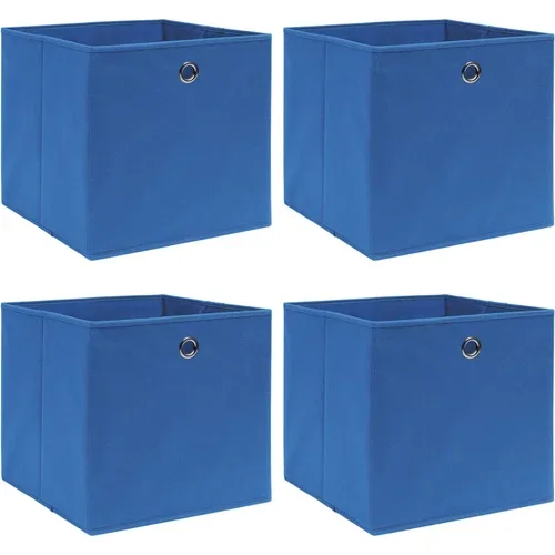  Kutije za pohranu 4 kom plave 32 x 32 x 32 cm od tkanine