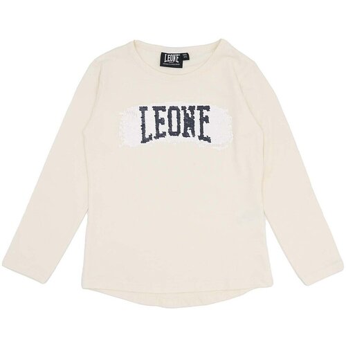 Leone 1947 Majice z dolgimi rokavi Girl T-Shirt Long Sleeves Sequins Super Grey Bela Cene