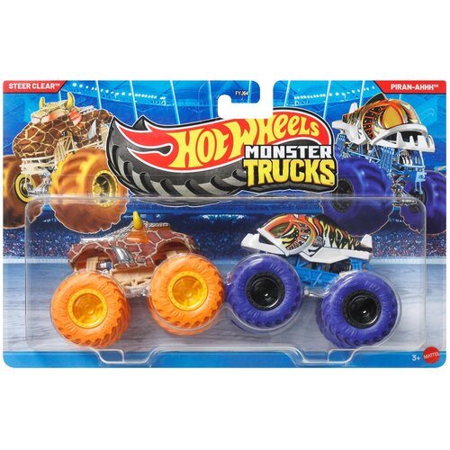 Mattel Hot Wheels Monster Trucks: Steer Clear vs Piran-Ahhh mali avtomobilčki, paket 2 kosov 1/64 - Cene
