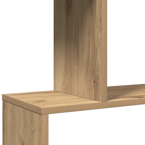 Pregrada / regal za knjige 6 razina hrast 70x24x193 cm drveni Smeđa Slike