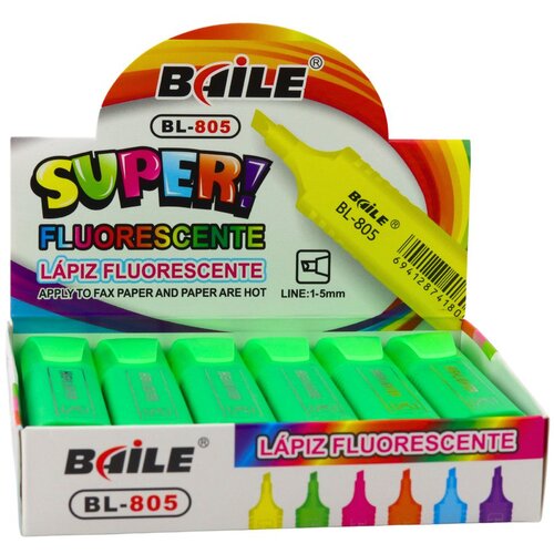 Highlighter marker za bilje&amp;scaron;ke &amp;scaron;kolski ured neonski intenzivno zeleni Slike