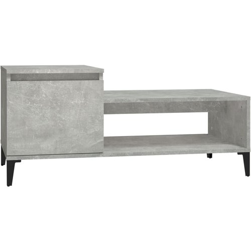 Maison Chic Klubska mizica - kavna mizica - Nizka mizica betonsko siva 100x50x45 cm konstruiran les, (21753595) Slike