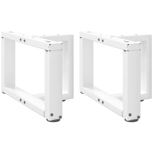Furnova Noge kavne mizice T-oblika 2 kosa bela 40x25x(30-31) cm jeklo, (21915514) Cene