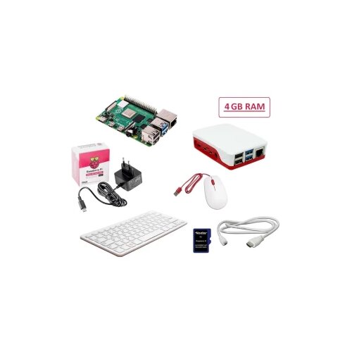 Raspberry Pi® 4 B Desktop Kit 4 GB 4 x 1.5 GHz uklj. tipkovnica, uklj. miš, Uklj. Noobs OS, Uklj. napajanje, uklj. kućište, Cijene