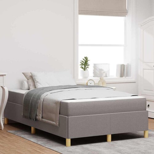 vidaXL Krevet s opruga kutije Taupe i bijela 120 x 200 cm tkanina Cene