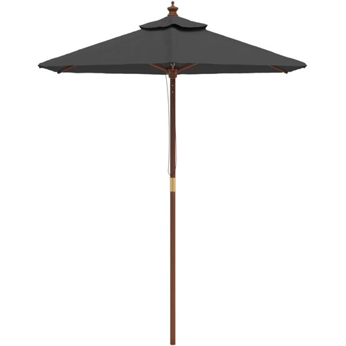  Vrtni suncobran s drvenim stupom antracit 196 x 231 cm Slike
