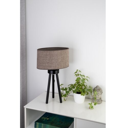  Duolla - Stona lampa OVAL 1xE27/15W/230V, prečnik 30 cm, braon Slike