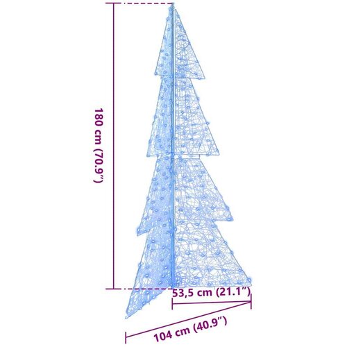 VidaXL Božićno drvce s 240 LED svjetlima Plava 180 cm Akril Slike