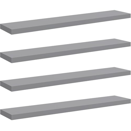 Plutajuće zidne police 4 kom sive 120 x 23,5 x 3,8 cm MDF Slike