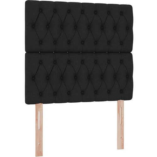  Krevet s prostorom za pohranu s LED-om Crna 90 x 190 cm Slike