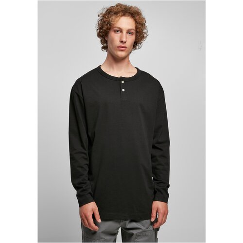 Urban Classics Bio Oversized Henley Longsleeve Black Slike