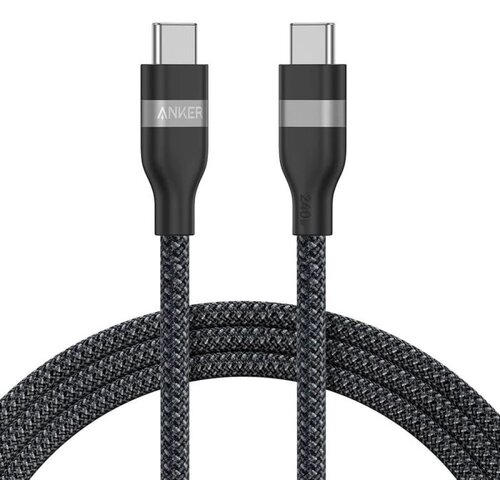Anker pleteni USB-C na USB-C kabel 240 W, 0,9m, črn Slike