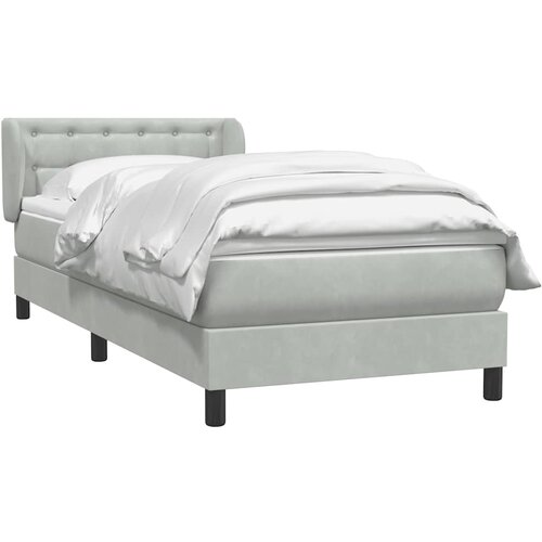Box Spring krevet s madracem svijetlo sivi 80x210 cm bar&amp;scaron;un Slike