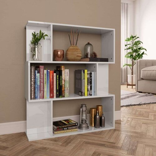 vidaXL ormarić za knjige / sobna pregrada sjajni bijeli 80x24x96 cm Cijene