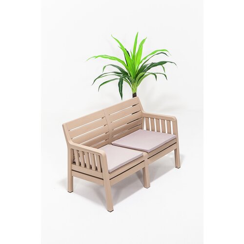Lessentiel Maison baštenska klupa Lara 126x79x65cm Cappucino Cene