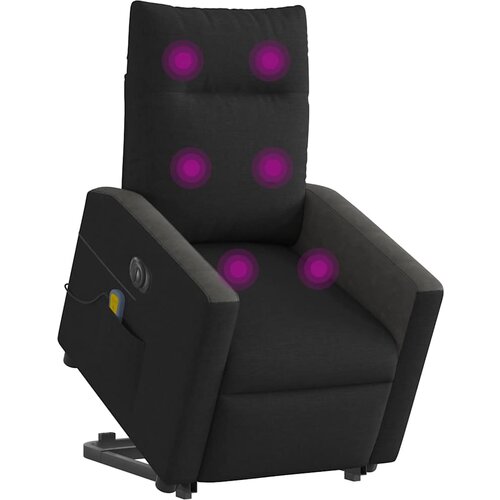 Maison Chic Električni masažni naslanjač - Relax naslanjač s funkcijo vstajanja črn, (22042535) Cene