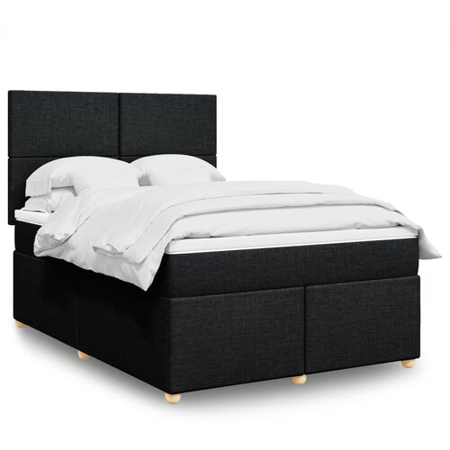  Krevet s oprugama i madracem crni 140 x 190 cm od tkanine Cijene
